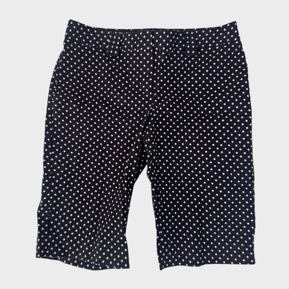 Express Design Studio Editor Size 4 Bermuda Shorts Black Polka Dot - Picture 1 of 7